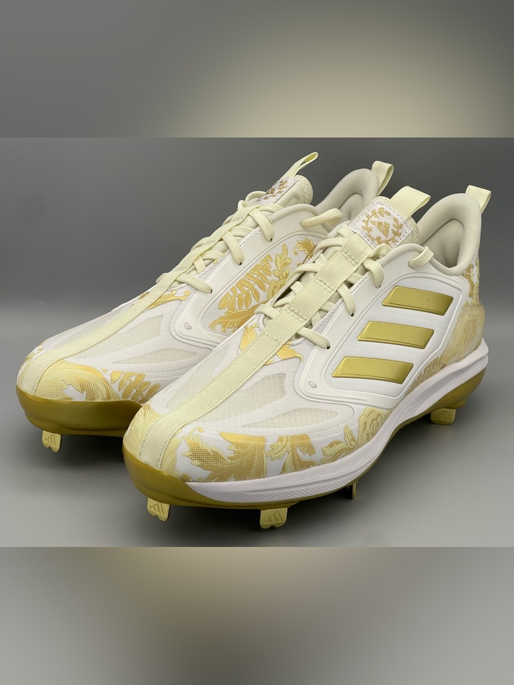 Adidas Adizero PureHustle Softball Cleats Gold Floral Womens Size 11 IG3478 NEW